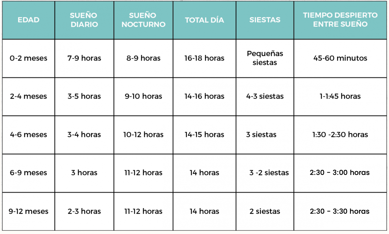 Las siestas en los bebés ¿Cuántas siestas debe dormir un bebé?